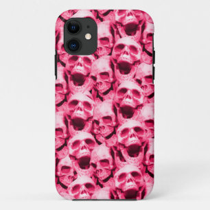 Capa Para iPhone 11 Crânios do rosa quente
