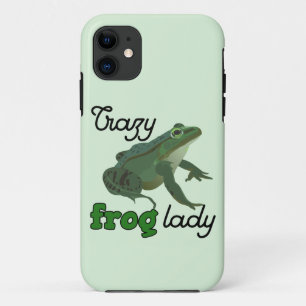Capa Para iPhone 11 Crazy Frog Lady Frog lover gifts