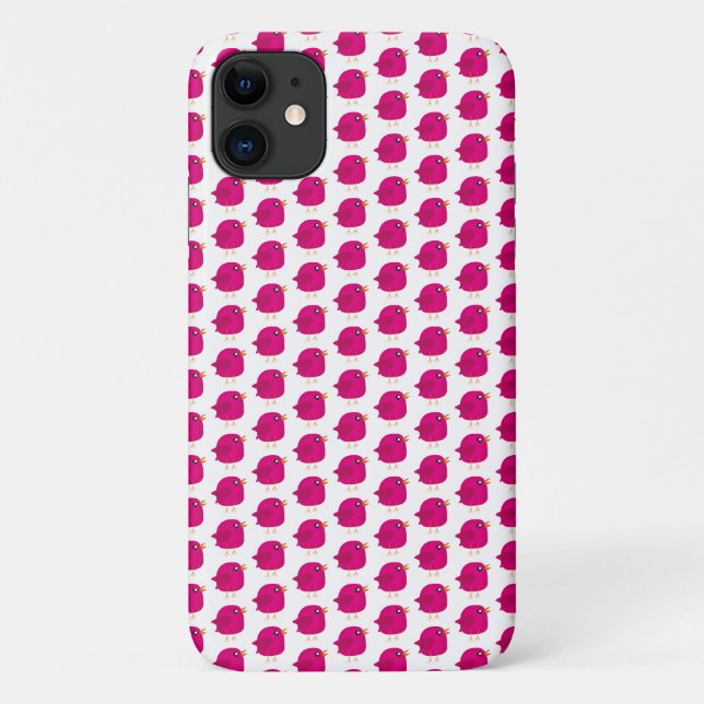 Capa Para iPhone 11 Crianças, passarinho fofo (Verso)