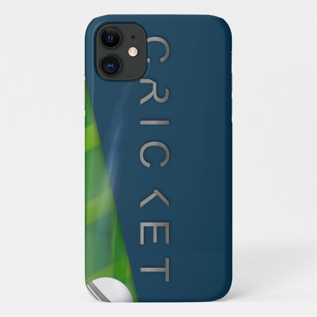 Capa Para iPhone 11 Cricket Sports Ball Field Shot (Verso)