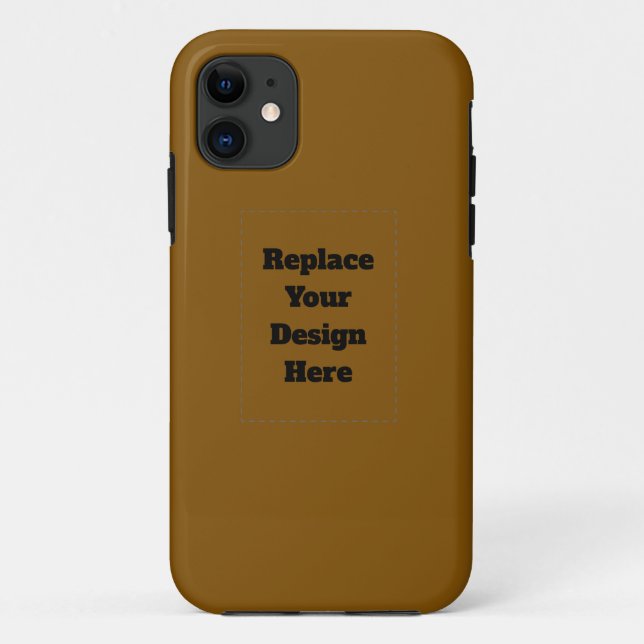 Capa Para iPhone 11 Crie seu próprio marrom (Verso)