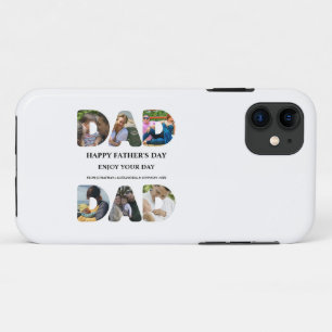 Capa Para iPhone 11 Crie sua própria colagem de fotos do dia de os pai