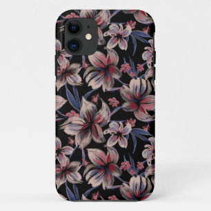Capa Para iPhone 11 Crimson de aquarelas em preto