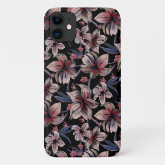 Capa Para iPhone 11 Crimson de aquarelas em preto