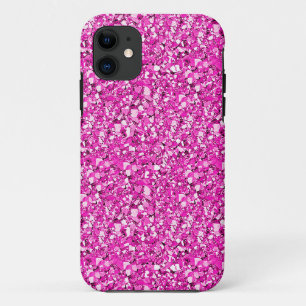 Capa Para iPhone 11 Cristal de Druzy - rosa do fúcsia