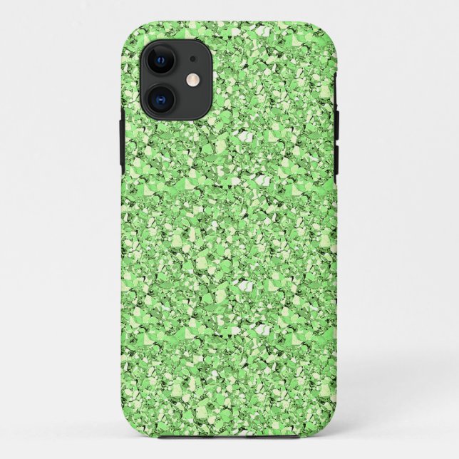 Capa Para iPhone 11 Cristal Druzy - peridot verde (Verso)