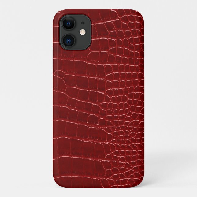 Capa Para iPhone 11 Crocodilo Vermelho Moderno (Verso)