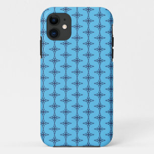Capa Para iPhone 11 Cruz Cristã com Ornamentação Azul