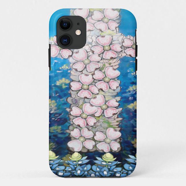 Capa Para iPhone 11 Cruz Floral (Verso)