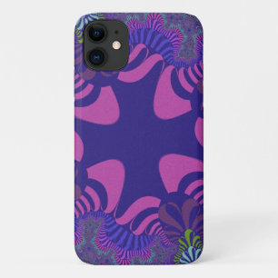 Capa Para iPhone 11 Cruz rosa e roxa