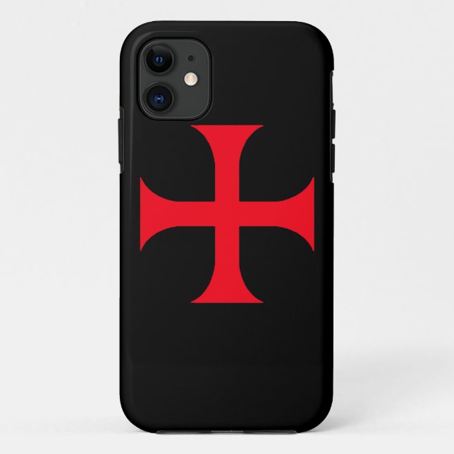 Capa Para iPhone 11 Cruz vermelha de Templar (Verso)