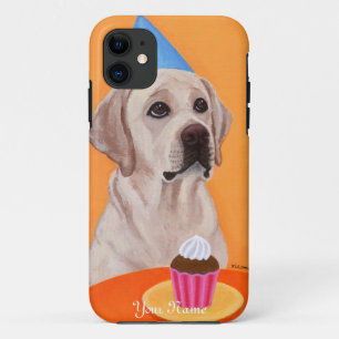 Capa Para iPhone 11 Cupcake amarelo personalizado do aniversário de