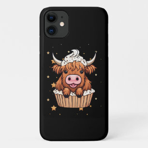 Capa Para iPhone 11 Cupcake de Vaca do Curso Superior