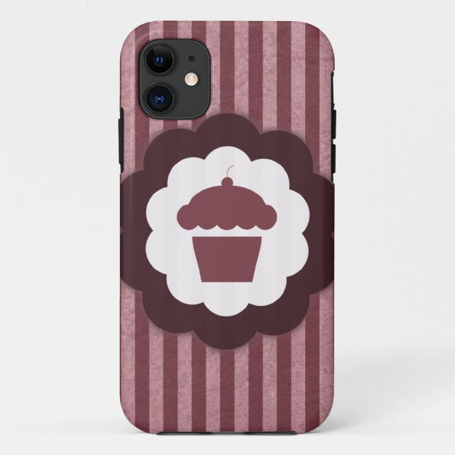 Capa Para iPhone 11 cupcake vintage (Verso)