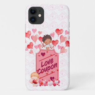 Capa Para iPhone 11 Cupom de Amor do Cupido Fofo