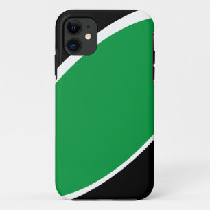 Capa Para iPhone 11 Curvas Brancas Verdes Brilhantes Modernas - Fundo
