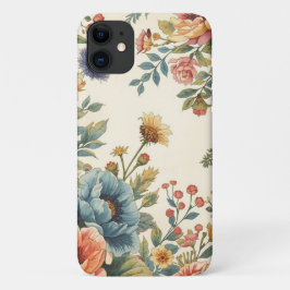 Capa Para iPhone 11 Custom name vintage feminine floral 