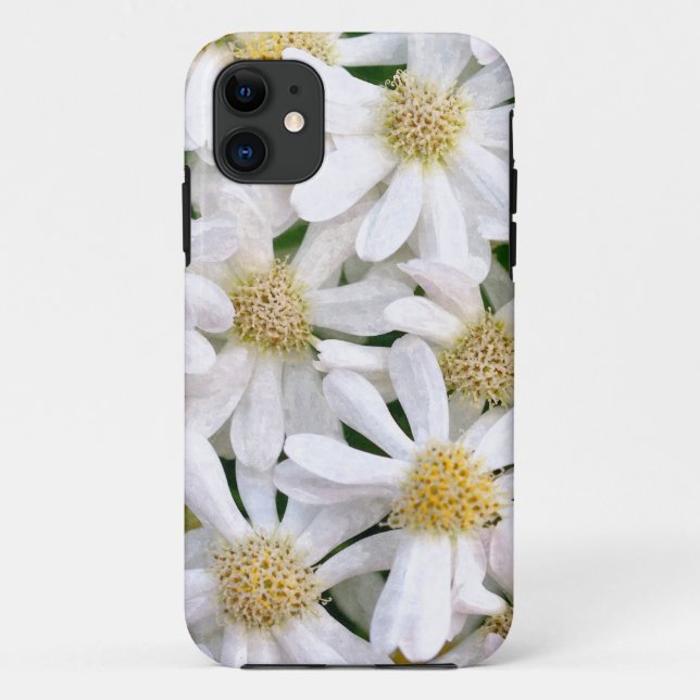 Capa Para iPhone 11 Dahlias brancas (Verso)
