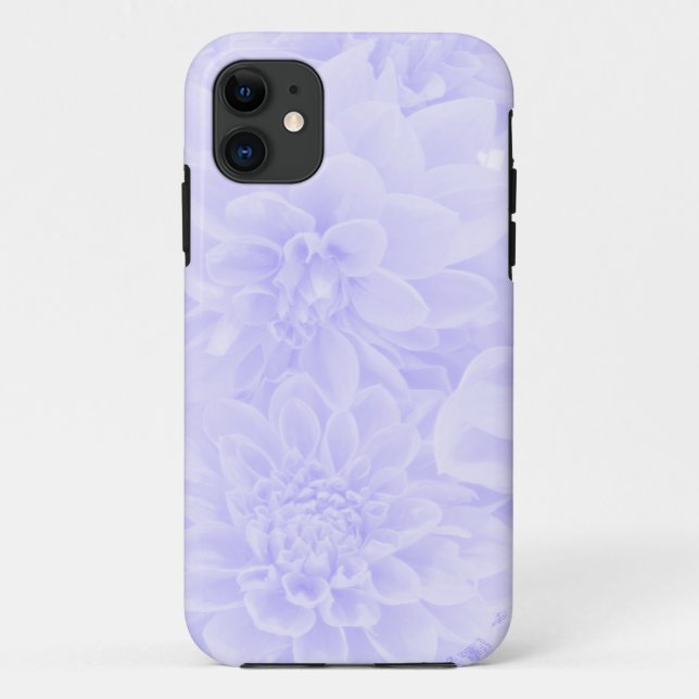 Capa Para iPhone 11 Dahlias em azul (Verso)