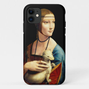 Capa Para iPhone 11 Dama com Arminho de Leonardo Da Vinci