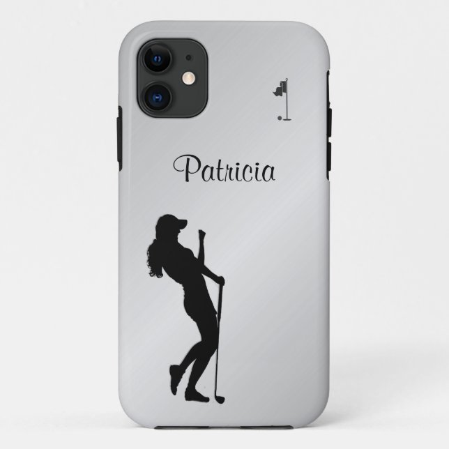 Capa Para iPhone 11 Damas Golfer Personal (Verso)