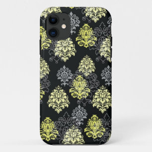 Capa Para iPhone 11 damasco da caso-Cidra e do preto do iPhone 5