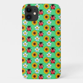 Capa Para iPhone 11 Damasco Vermelho E Preto Com Flores