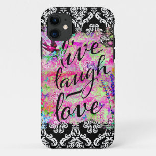 Capa Para iPhone 11 Damasco vivo da cena do vintage do amor do riso do