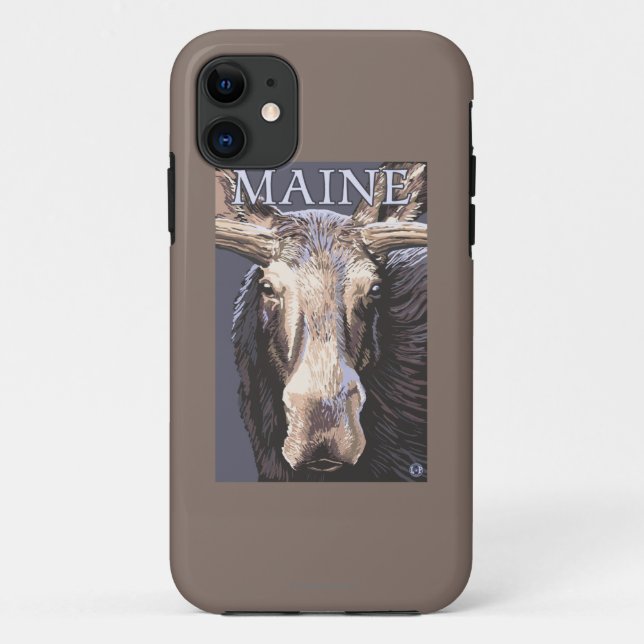 Capa Para iPhone 11 De MaineMoose fim acima (Verso)