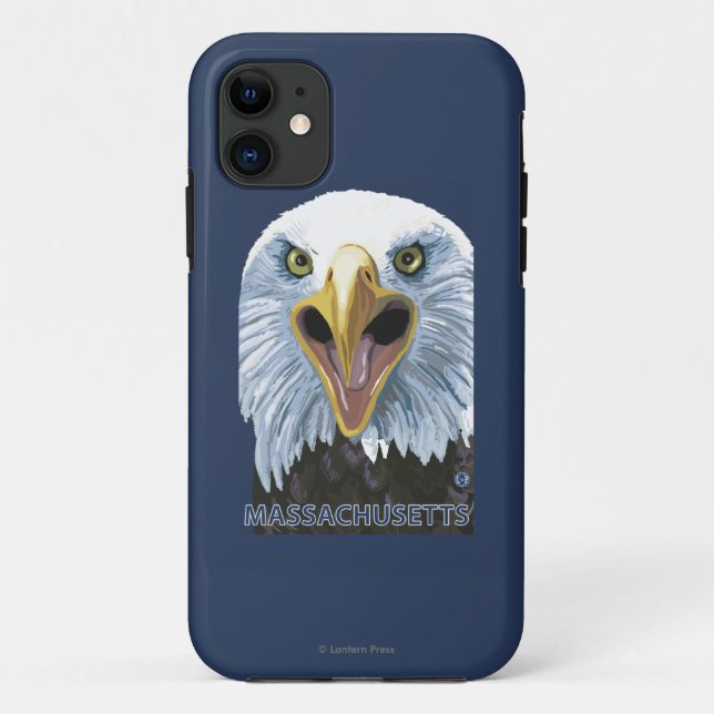 Capa Para iPhone 11 De MassachusettsEagle fim acima (Verso)