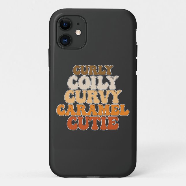 Capa Para iPhone 11 Décima Junta Coily Curvy Caramel Cutie (Verso)