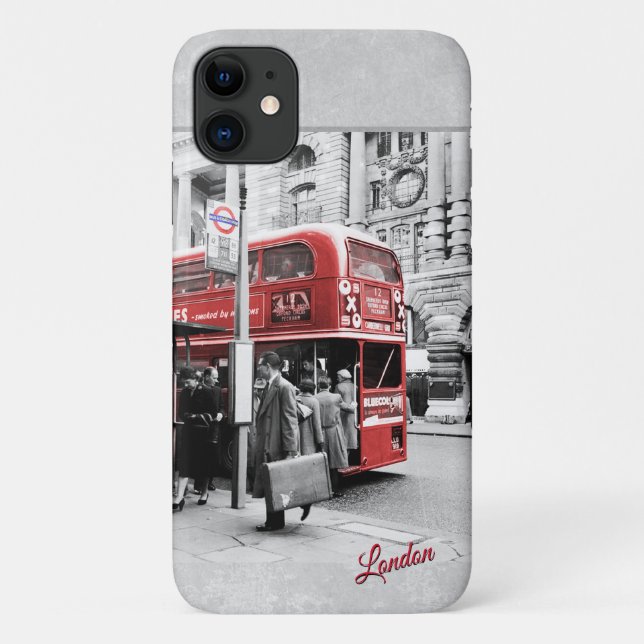 Capa Para iPhone 11 Decker duplo de Londres (Verso)