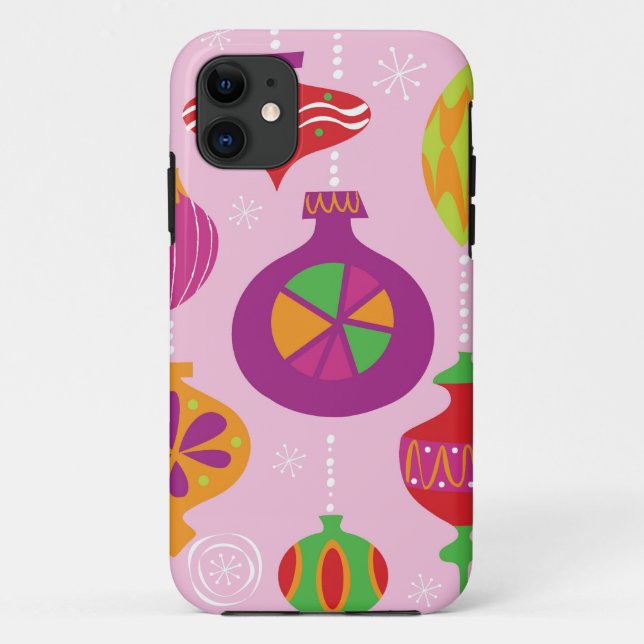 Capa Para iPhone 11 Decoração numerosa do Natal ilustrada no diffe (Verso)