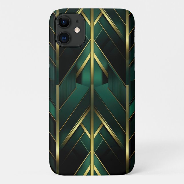 Capa Para iPhone 11 Decoração Verde (Verso)