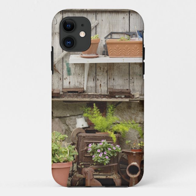 Capa Para iPhone 11 Decorações em cerca de madeira, Ilha Catalina, (Verso)