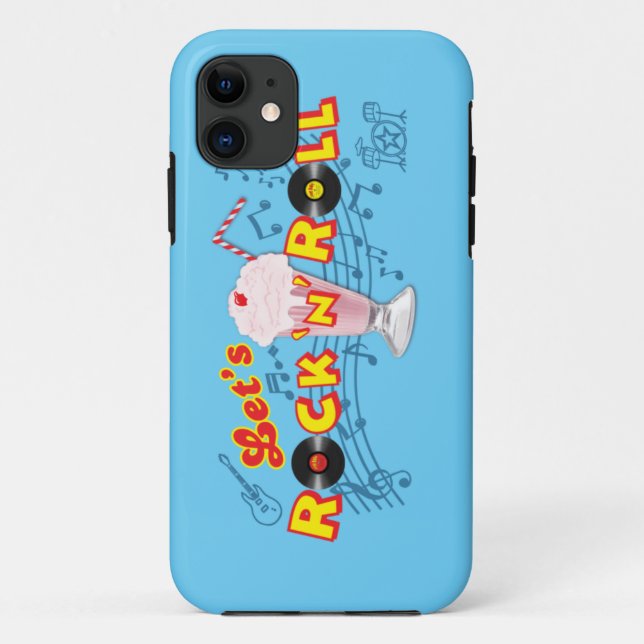 Capa Para iPhone 11 Deixe-nos caso de Iphone 5 do rock and roll (Verso)