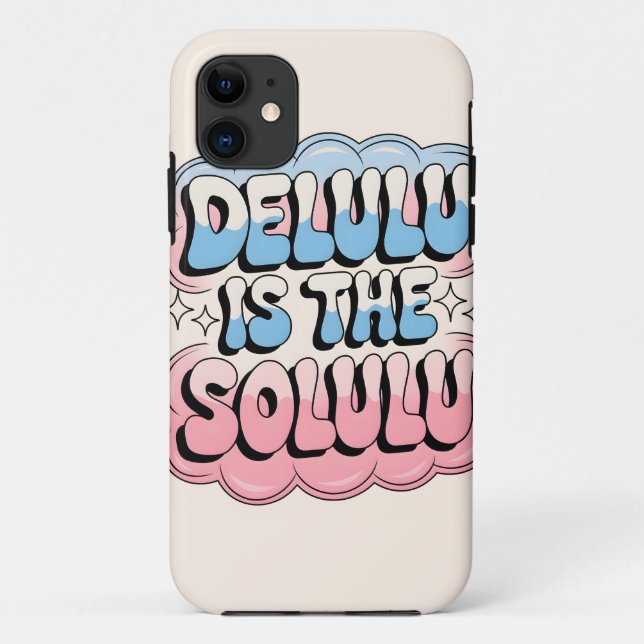 Capa Para iPhone 11 Delulu é o Solulu (Verso)