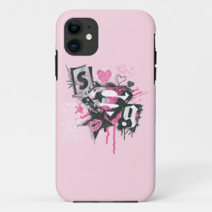 Capa Para iPhone 11 Derramares de Supergirl e Colagem de Scribbles