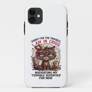 Capa Para iPhone 11 Desculpe, Estou em Crise Piada de Aniversário de 7