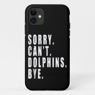 Capa Para iPhone 11 Desculpe Não Pode Golfinhos Tchau Animal Marinho V