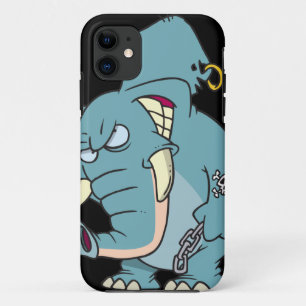 Capa Para iPhone 11 desenho animado do elefante de badass