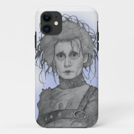 Capa Para iPhone 11 desenho artistico edward mãos de tesoura