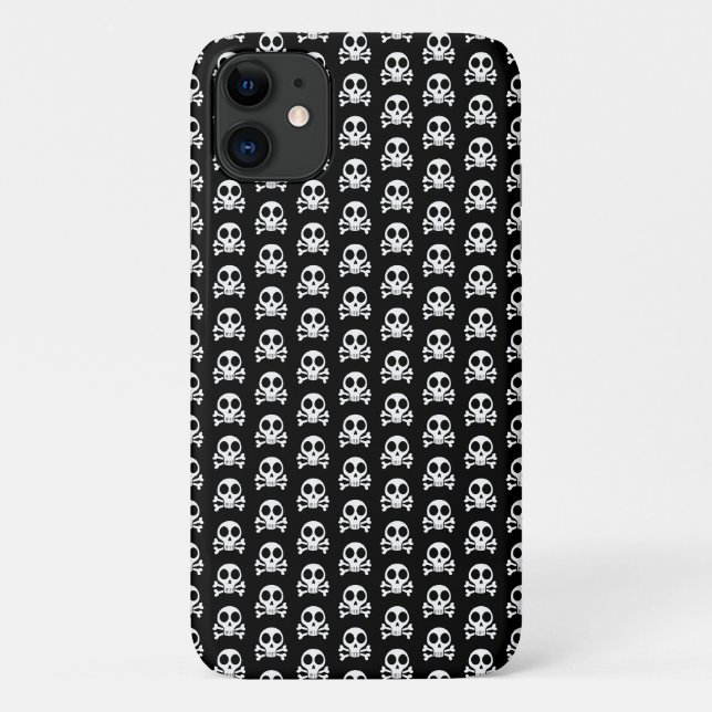 Capa Para iPhone 11 Desenho de Caveira Pirata (Verso)