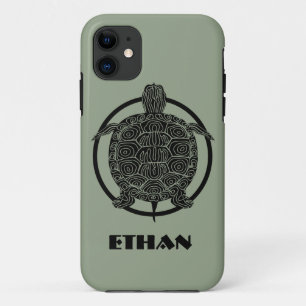 Capa Para iPhone 11 Desenho de Tartaruga - Série Círculo de Vida Selva