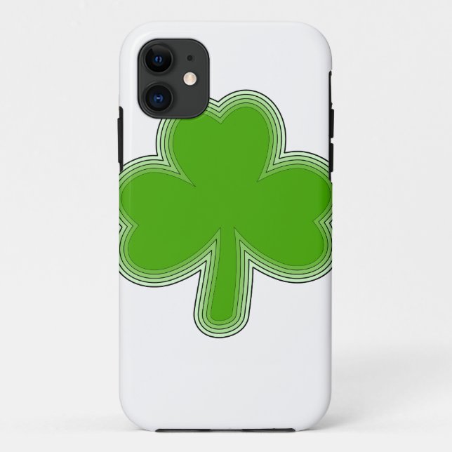 Capa Para iPhone 11 Desenho Shamrock de São Patrick (Verso)