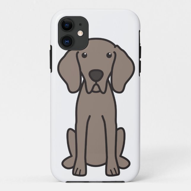 Capa Para iPhone 11 Desenhos animados do cão de Weimaraner (Verso)