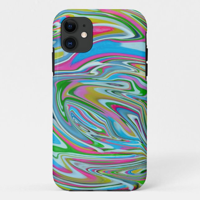 Capa Para iPhone 11 Design abstrato das cores Rainburg (Verso)