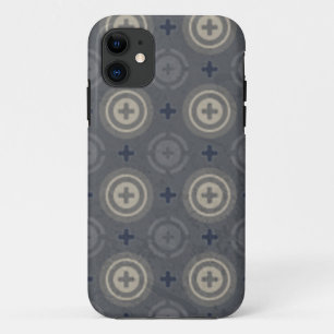 Capa Para iPhone 11 Design azul retro das bolinhas do Grunge