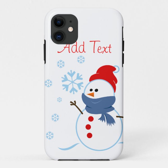 Capa Para iPhone 11 Design bonito do boneco de neve (Verso)