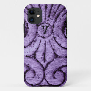 Capa Para iPhone 11 Design da flor de lis (roxo)